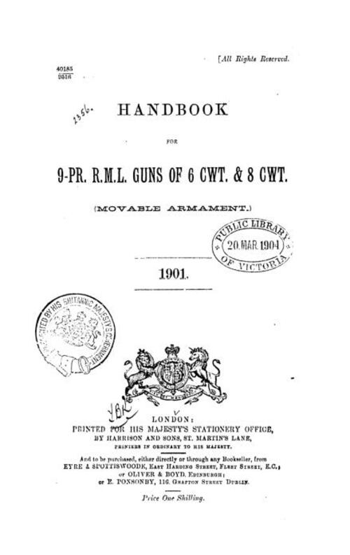 Handbook of 9-pr R.M.L. guns (1901)